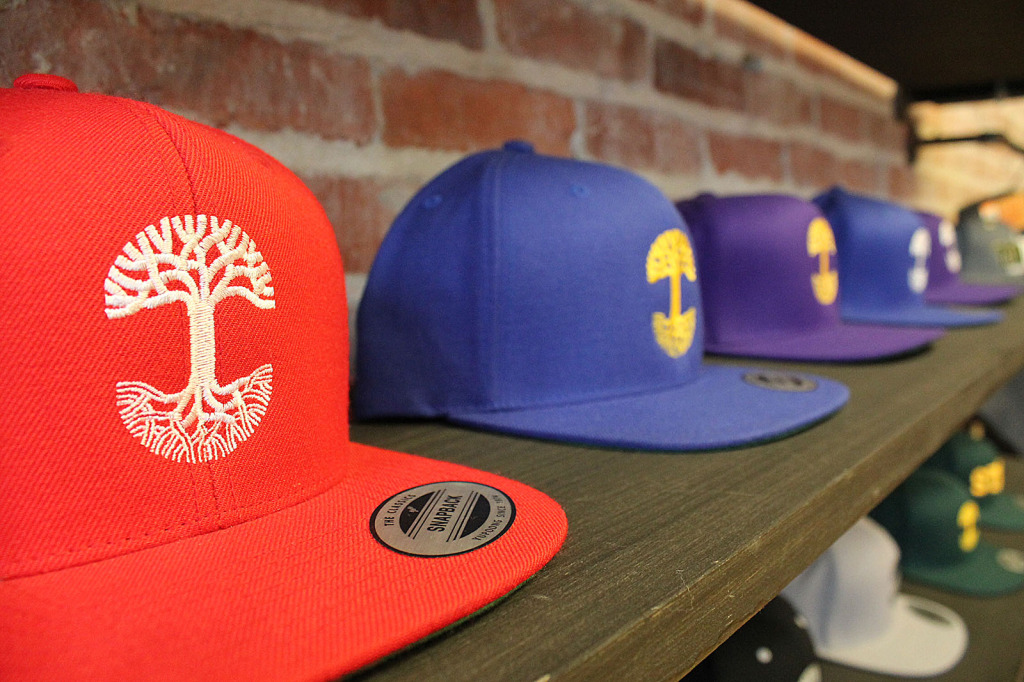 Oaklandish founder Jeff Hull says his childhood friend, Fred Macondray, first thought up the idea for the Oaklandish logo. He says the roots represent the "the history, the culture, the legacy" or Oakland.