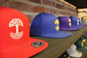Oaklandish founder Jeff Hull says his childhood friend, Fred Macondray, first thought up the idea for the Oaklandish logo. He says the roots represent the "the history, the culture, the legacy" or Oakland.