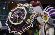 Oakland's Mardi Gras umbrella (Photo by Semany Gashaw)