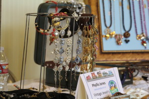 Vintage Jewelry redesigned by Phyllis Jones, an artist, Oakland Cottage Industry Show. Photo by Alsanosi Adam