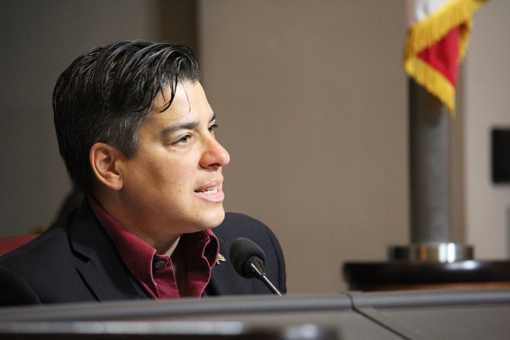Vice-Mayor Rebecca Kaplan speaks in support of the approval of "Oakland's Housing Equity Roadmap." Photo by Lucas Waldron.