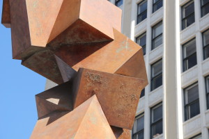 The Vitality sculpture and fountain in Frank Ogawa Plaza. Photo by Teresa Cotsirilos.