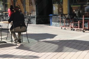 The lunch rush. Photo by Teresa Cotsirilos.