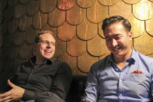Founders Ben Larson and Carter Laren at the launch event. Photo by: Kyle Merrit Ludowitz