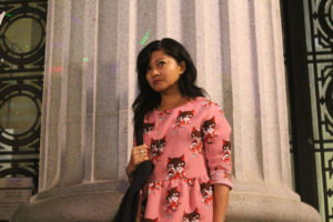 Ethel Maribo, a Meow at the Moon attendee, wore a cat-print dress.