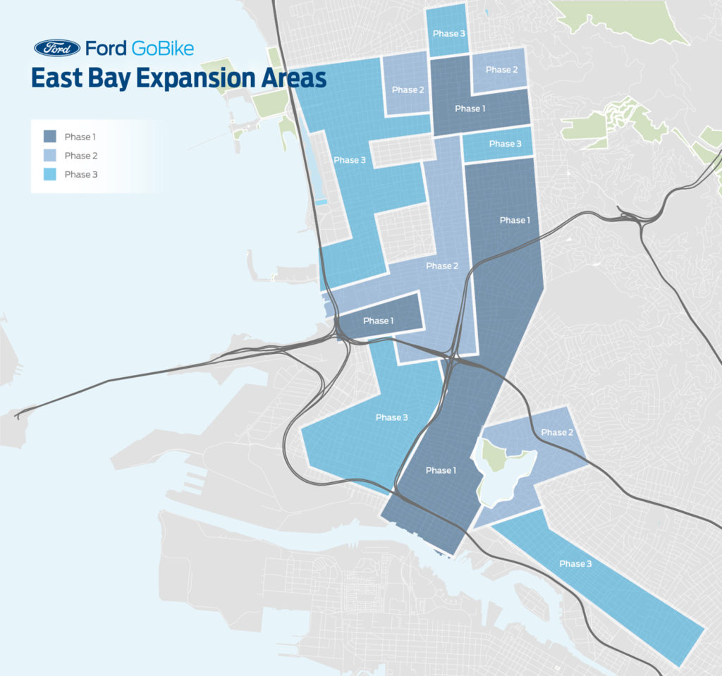 The planned roll out of East Bay bike-share program is set to begin in spring of 2017. Image courtesy of Motivate.