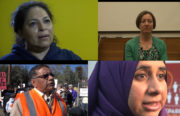Carmen Garcia, Sara Hinkley, Zahra Billoo and Faisal Yazadi (pictured clockwise from top left) discuss post-election hatred in the Bay Area.