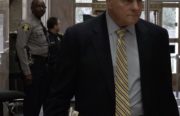 Attorney Michael Rains enters Alameda County Courthouse. Photo by Rachel Loyd.