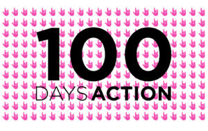 100 Days of Action logo.