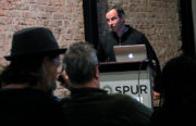 David Keenan of the DIY Community Safety Fund speaks at the Safe Spaces event in Oakland. Photo by Abner Hauge.