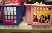 A Friendly Manor, an Oakland women's homeless shelter, is one of the few places in the East Bay where women can obtain feminine hygiene products for free. Photo by Lizzie Roberts.
