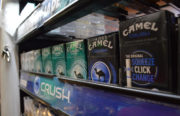 Camel Menthol cigarettes at De Lauer’s Super News Stand in Oakland, California. The prohibition of sales of flavored tobacco products that will take effect in 2018 will impact this store.