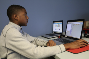 Akin Irvin, age 12, has attended the classes frequently over the last few weeks. “I kind of got into on the first day.”