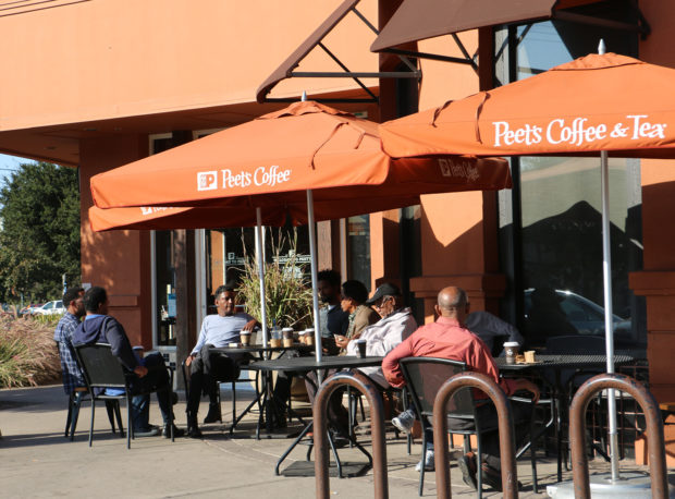 Many local Eritreans and Ethiopians enjoy catching up at Peet's Coffee on Telegraph Avenue in Oakland.