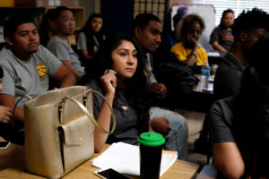 The breakout groups discussed topics like human trafficking and the sex trade, education, affordable housing, illegal dumping, improving employment opportunities, gun violence, and getting justice for the immigrant and refugee communities. Photo by Lisa Hornak
