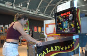 Barrett Harper plays one of the pinball machines on display at the Chabot Space & Science Center's "Art and Science of Pinball" exhibit, which is on display until Sunday, Oct. 22. Barrett visited the exhibit on Sunday, Oct. 1 with her mother, Dawn, and younger sister, Harper.