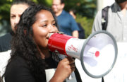 Seventeen-year-old U.S. citizen Jennifer Bravo applauded the passage of SB 29, which would prevent the expansion of immigration detention centers. Her mother is currently incarcerated at Mesa Verde Detention Facility and may be deported to Mexico.