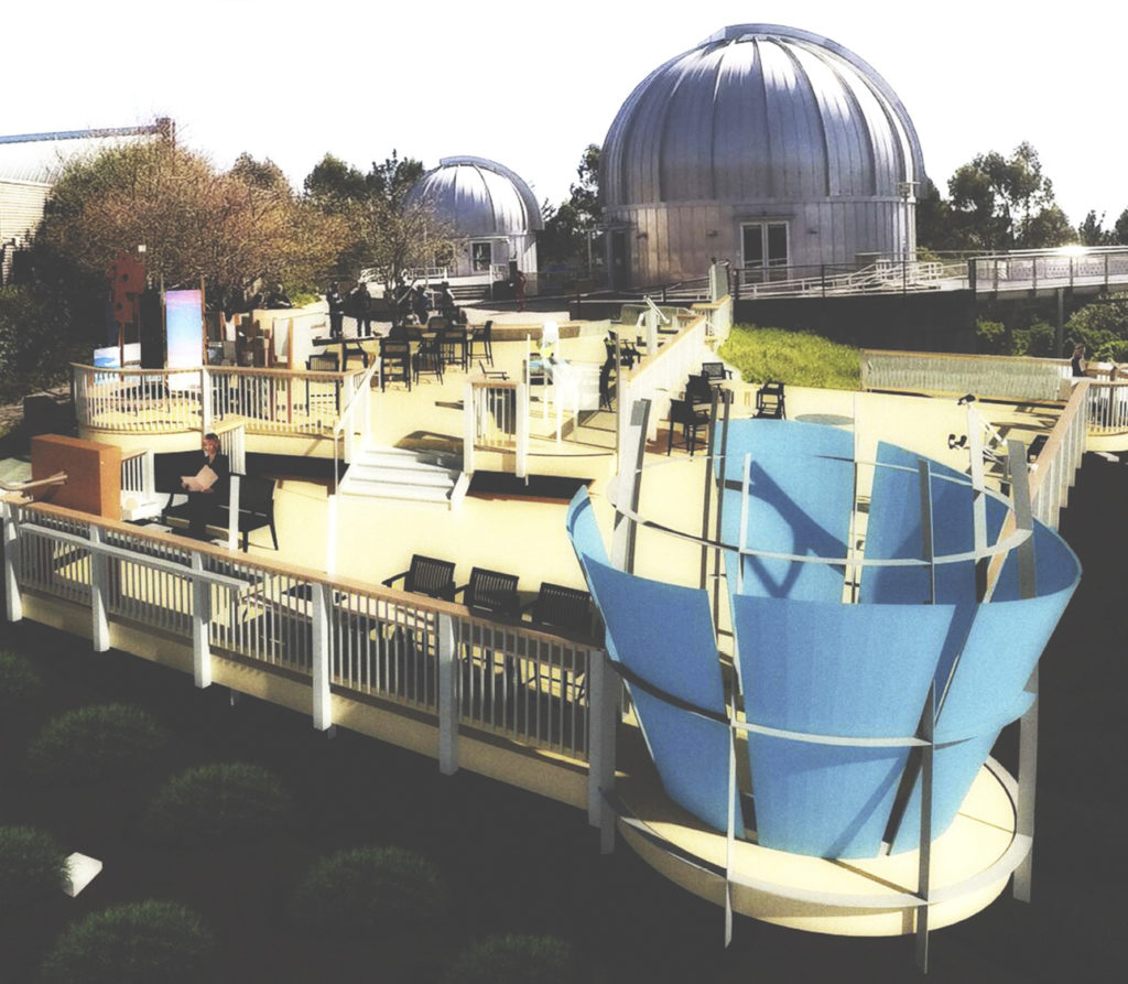 An artist's rendering of the Chabot's planned Environmental Education Deck. The addition to the center is expected to open in early Spring 2018.