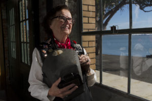 Mary Torres, a Rosie the Riveter, spent World War II working as a welder at Moore Dry Dock in Oakland.