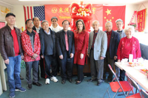 Members of the Toishan Association greeted mayor Libby Schaaf and took photos with her in their office.