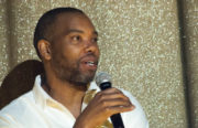 Acclaimed author Ta-Nehisi Coates speaks to a full house at Grand Lake Theater on Tuesday, Feb. 20 ahead of a screening of Marvel's Black Panther.