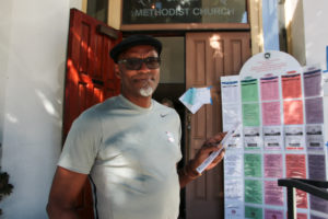 Greg Hodge, voter. “I vote in honor of my ancestors. I grew up in the south, so even if there’s nothing on the ballot I care about, I vote for my grandmother.” Photo by Annie Berman.