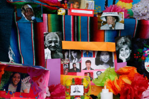 Photos on Altamirano's altar include Anthony Ramos, a 27-year-old muralist who was shot and killed as he worked on a West Oakland mural in 2015 and Nia Wilson, an 18-year-old Dewey Academy student who was stabbed and killed in what’s believed to be racially-motivated violence earlier this year at MacArthur BART station.