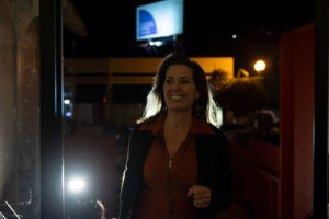 Schaaf arrives at her campaign headquarters on election night to the sounds of supporters’ cheers and flashing cameras. Photo by Rosa Tuiran Grobet.