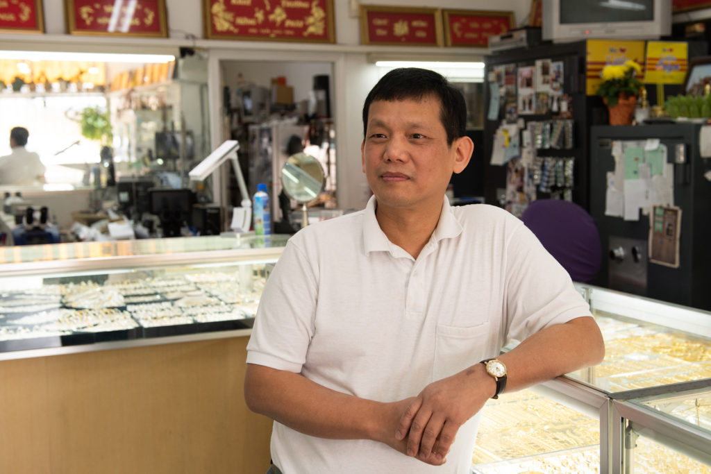 Thinh Le, owner of Kim Viet Jewelry, explains its been a dream of his going back a decade to create a "Little Saigon" in Oakland.