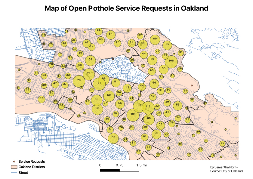 Pothole map