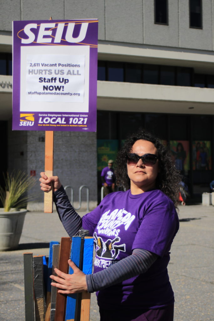 SEIU rally